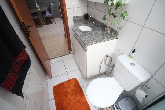 Banheiro de apartamento para alugar com 2 quartos, 48m² em Diamante, Belo Horizonte