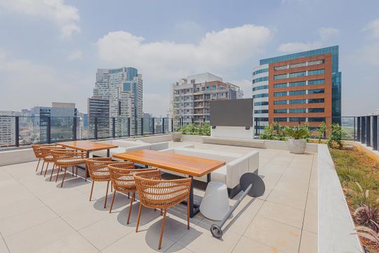Terraço de apartamento à venda com 1 quarto, 44m² em Pinheiros, São Paulo
