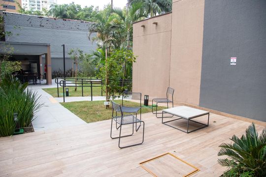 Área comum de kitnet/studio para alugar com 1 quarto, 28m² em Campo Belo, São Paulo