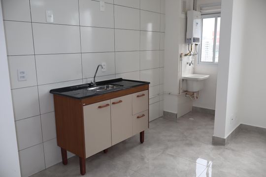 Cozinha de apartamento para alugar com 2 quartos, 37m² em Parque da Vila Prudente, São Paulo