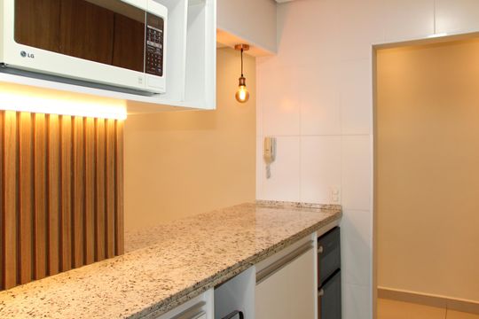 Cozinha de apartamento para alugar com 3 quartos, 107m² em Pinheirinho, Vinhedo
