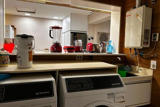 Área de serviço de apartamento à venda com 3 quartos, 185m² em Barra Funda, São Paulo