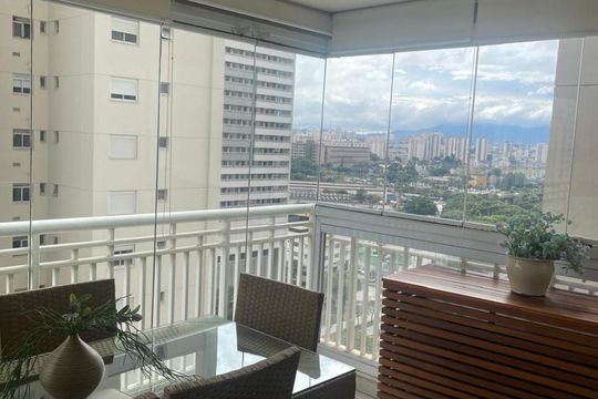 Varanda de apartamento à venda com 3 quartos, 132m² em Várzea da Barra Funda, São Paulo