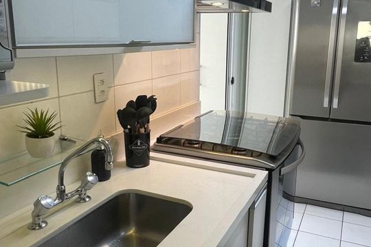 Cozinha de apartamento à venda com 3 quartos, 132m² em Várzea da Barra Funda, São Paulo