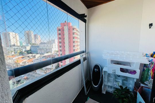 Área de serviço de apartamento à venda com 3 quartos, 96m² em Vila Valparaíso, Santo André
