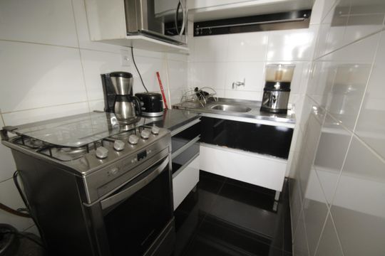 cozinha de apartamento à venda com 1 quarto, 70m² em Santo Agostinho, Belo Horizonte