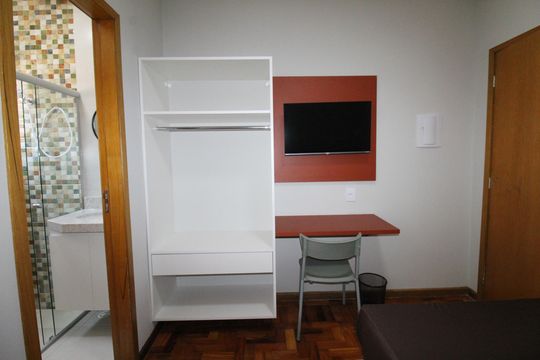 Quarto / Cozinha de kitnet/studio para alugar com 1 quarto, 26m² em Vila Maria, São José dos Campos