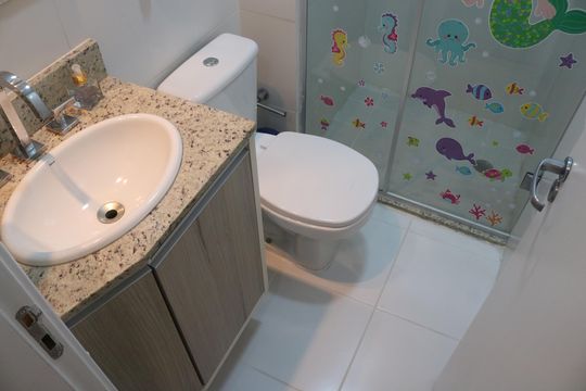 Banheiro 1 de apartamento à venda com 2 quartos, 60m² em Carandiru, São Paulo