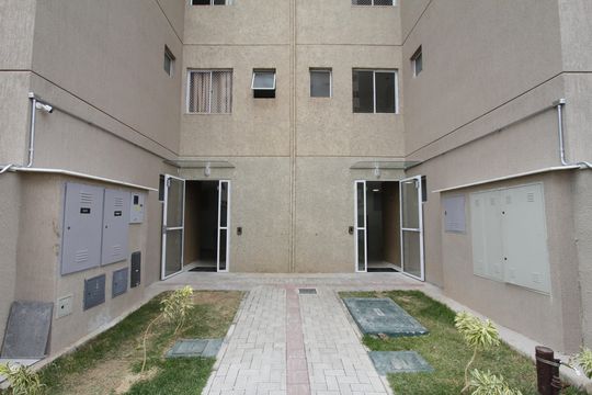 Fachada do bloco de apartamento para alugar com 2 quartos, 48m² em Palmeiras, Belo Horizonte