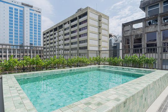 Área comum - Piscina de kitnet/studio à venda com 1 quarto, 24m² em Cerqueira César, São Paulo