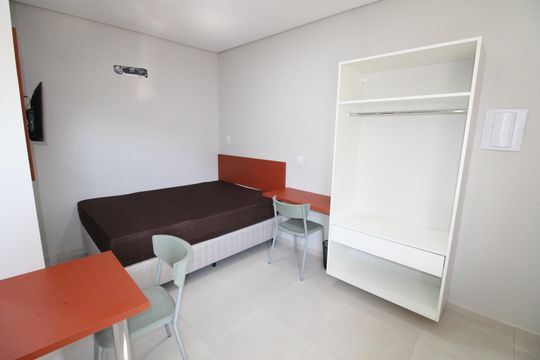 Quarto / Cozinha de kitnet/studio para alugar com 1 quarto, 25m² em Vila Maria, São José dos Campos