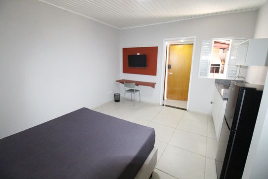 Quarto / Cozinha de kitnet/studio para alugar com 1 quarto, 26m² em Vila Maria, São José dos Campos