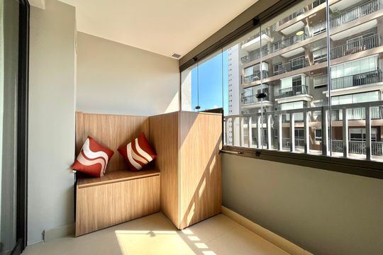 Varanda de apartamento para alugar com 1 quarto, 26m² em Vila Clementino, São Paulo