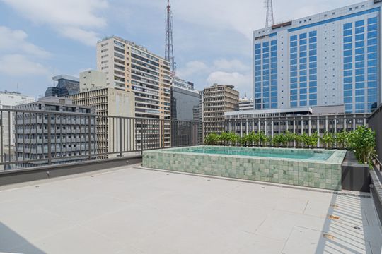 Área comum - Piscina de apartamento para alugar com 2 quartos, 84m² em Cerqueira César, São Paulo