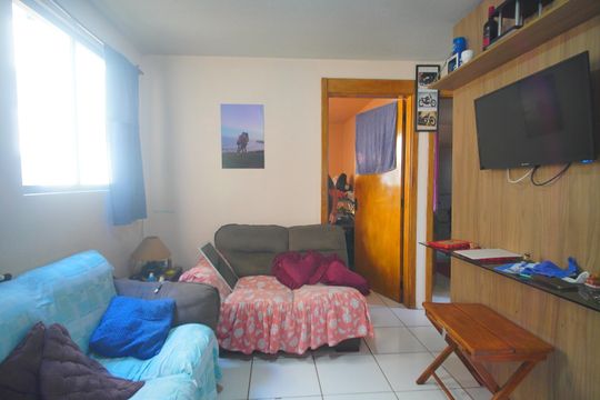 Sala de apartamento à venda com 1 quarto, 48m² em Santo Afonso, Novo Hamburgo