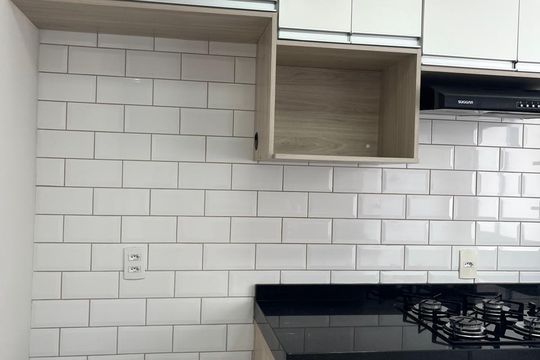 Cozinha de apartamento à venda com 2 quartos, 44m² em Parque das Cachoeiras, Campinas