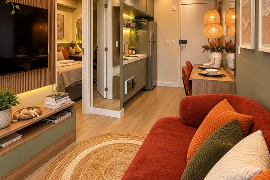 Sala de apartamento para alugar com 1 quarto, 30m² em Vila Dom Pedro II, São Paulo