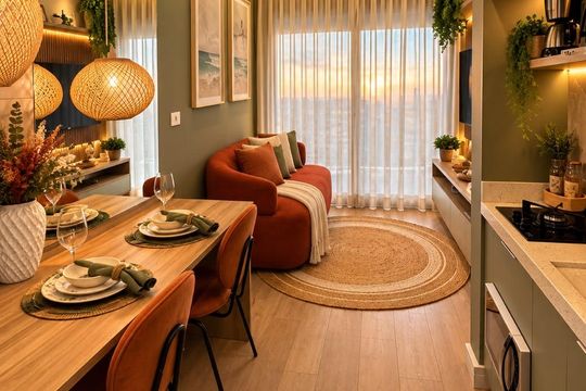 Sala de apartamento para alugar com 1 quarto, 30m² em Vila Dom Pedro II, São Paulo