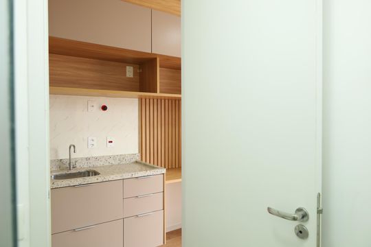 Banheiro  de kitnet/studio para alugar com 1 quarto, 19m² em Cidade Antônio Estêvão de Carvalho, São Paulo