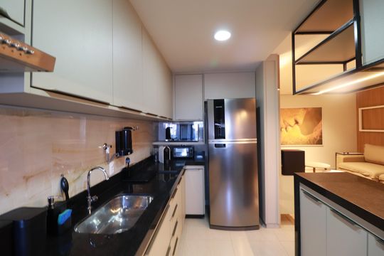 Cozinha  de apartamento para alugar com 2 quartos, 87m² em Subsetor Sul - 7 (s-7), Ribeirão Preto