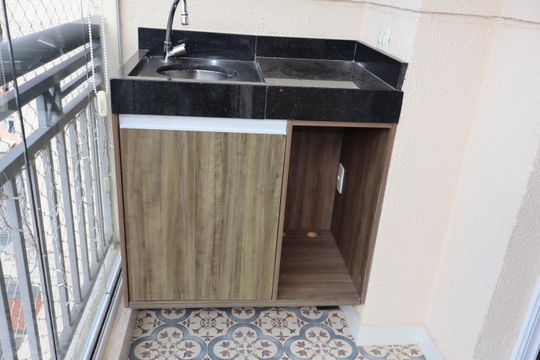 Varanda da Sala de apartamento para alugar com 2 quartos, 53m² em Vila Bela, São Paulo
