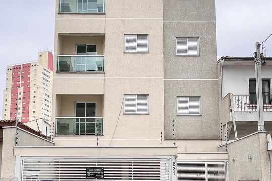 Fachada + plaquinha de apartamento à venda com 2 quartos, 50m² em Rudge Ramos, São Bernardo do Campo