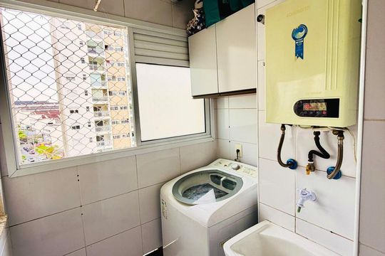 Área de serviço de apartamento à venda com 2 quartos, 74m² em Jardim Henriqueta, Taboão da Serra