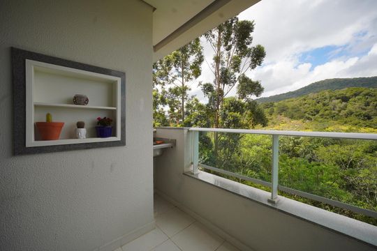Varanda da Sala  de apartamento para alugar com 1 quarto, 53m² em Itacorubi, Florianópolis