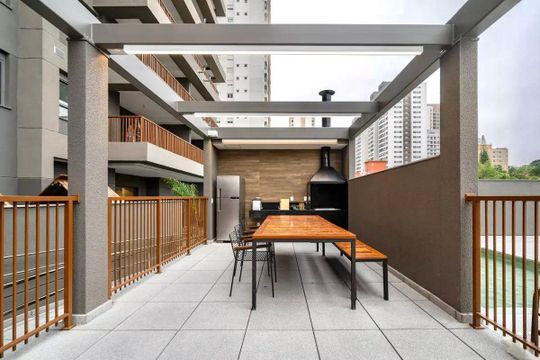 Área comum - Churrasqueira de apartamento para alugar com 2 quartos, 85m² em Jardim Prudência, São Paulo