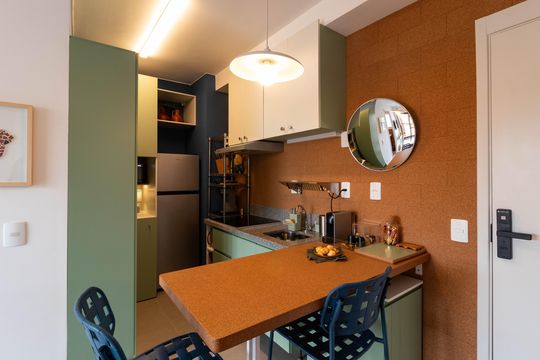 Cozinha de apartamento para alugar com 2 quartos, 45m² em Perdizes, São Paulo