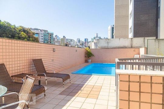 Área comum - Piscina de apartamento para alugar com 2 quartos, 90m² em Carmo, Belo Horizonte