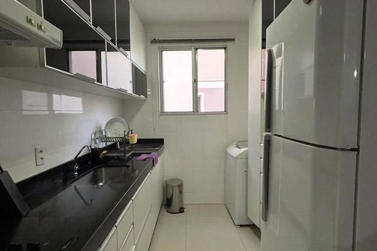 Cozinha de apartamento para alugar com 2 quartos, 50m² em Jardim Residencial Roseira, Limeira