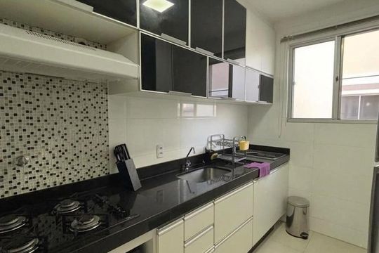 Cozinha de apartamento para alugar com 2 quartos, 50m² em Jardim Residencial Roseira, Limeira