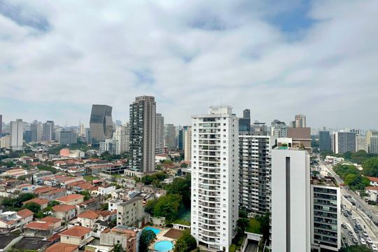 Vista da Sala de kitnet/studio à venda com 1 quarto, 24m² em Pinheiros, São Paulo