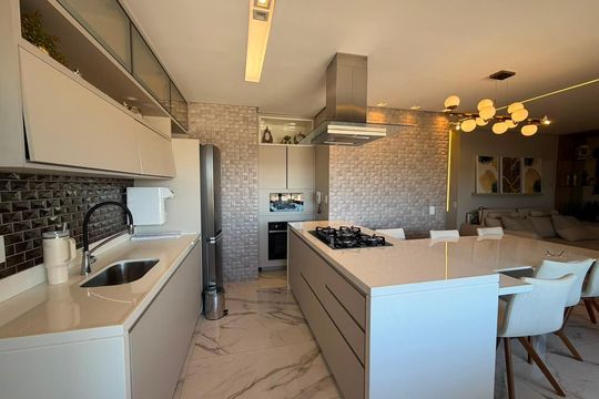 cozinha de apartamento à venda com 3 quartos, 110m² em Jk, Contagem