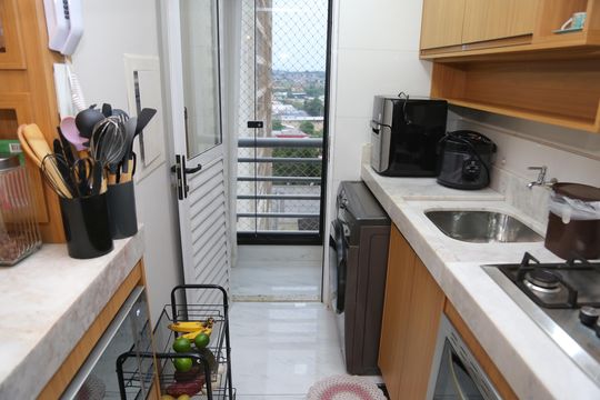 Cozinha Americana de apartamento à venda com 3 quartos, 80m² em Ipiranga, Goiânia
