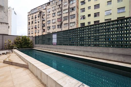 Área comum - Piscina de kitnet/studio à venda com 1 quarto, 22m² em Sé, São Paulo