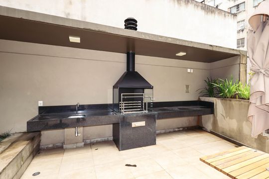 Área comum - Churrasqueira de kitnet/studio à venda com 1 quarto, 22m² em Sé, São Paulo