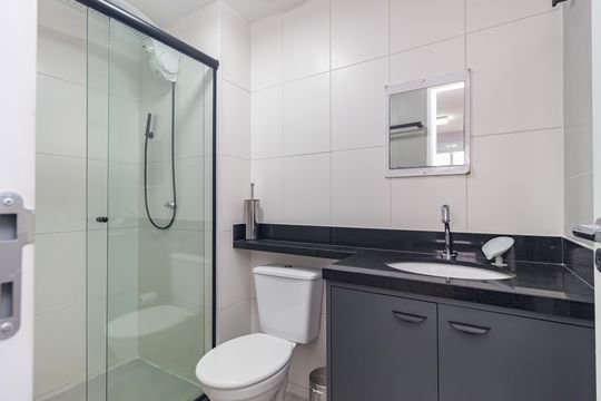 Banheiro de apartamento para alugar com 1 quarto, 36m² em Mooca, São Paulo