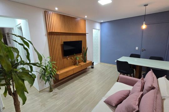 Sala de apartamento para alugar com 2 quartos, 57m² em Parque Ipe, São Paulo