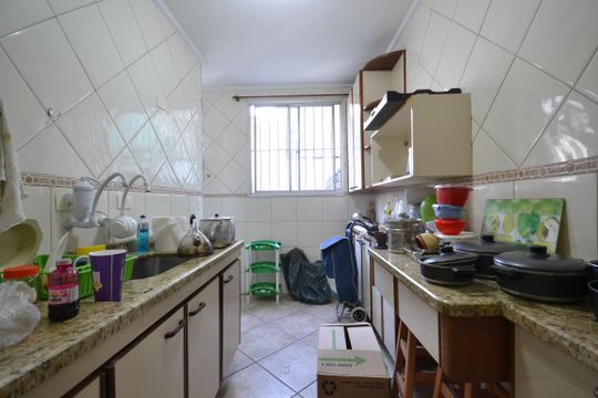 Cozinha e Área de Serviço de apartamento à venda com 2 quartos, 56m² em Pinheiros, São Paulo