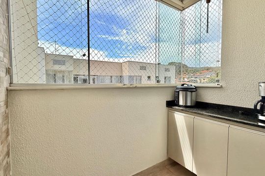 Varanda da Sala de apartamento à venda com 2 quartos, 53m² em Cardoso, Belo Horizonte