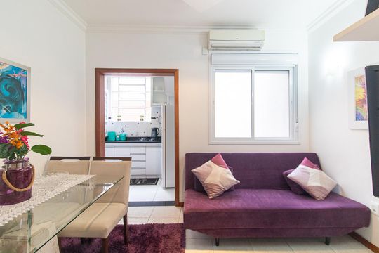Sala de apartamento à venda com 1 quarto, 36m² em Farroupilha, Porto Alegre