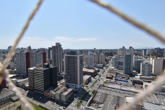Vista do Quarto de kitnet/studio para alugar com 1 quarto, 30m² em Centro, Curitiba