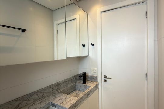 Banheiro Social de apartamento para alugar com 1 quarto, 42m² em Centro, São Bernardo do Campo