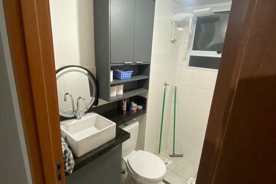 Banheiro de apartamento para alugar com 2 quartos, 40m² em Chácara Estância Paulista, Suzano
