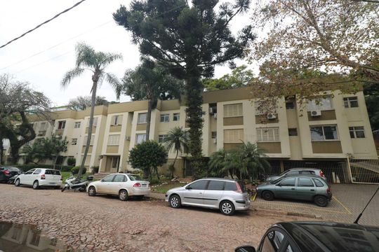 Fachada do condomínio de kitnet/studio à venda com 1 quarto, 35m² em Santa Tereza, Porto Alegre