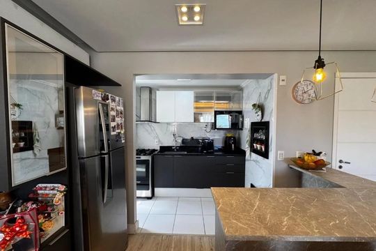 Cozinha de apartamento para alugar com 3 quartos, 76m² em Marechal Rondon, Canoas