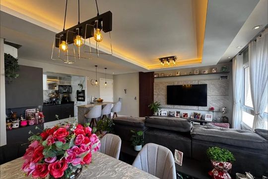 Sala de apartamento para alugar com 3 quartos, 76m² em Marechal Rondon, Canoas