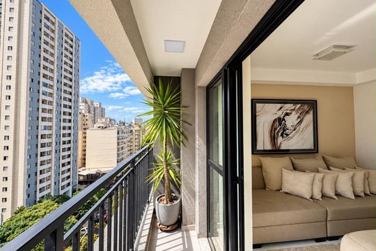 Varanda de apartamento à venda com 3 quartos, 60m² em Santa Cecilia, São Paulo